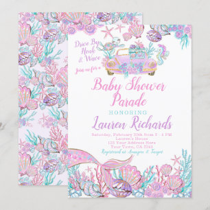 Invitation Route De Sirène Par Baby shower Parade