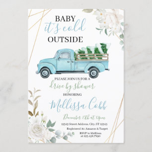 Invitation Route d'hiver par Baby shower