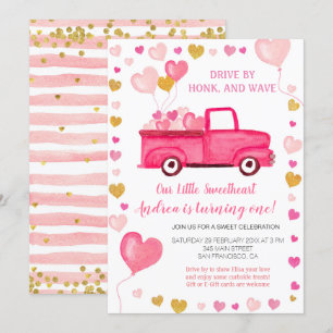 Invitation Route du Baby shower Valentine
