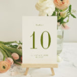 Invitation ROWAN Green Wedding Table Number Card<br><div class="desc">ROWAN | Modern Minimalist Citrus Moss Green,  wedding table number card. Please note that table number cards must be numbered and added to your cart individually.</div>