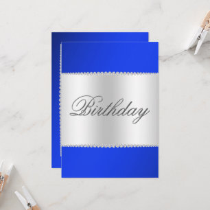 Invitation Royal Blue, Argent & Gems Anniversaire