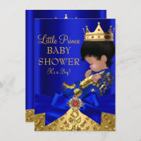 Royal Blue Prince Boy Baby shower Africain América