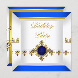 Invitation Royal Blue Sapphire Gem Bijou or Anniversaire 2