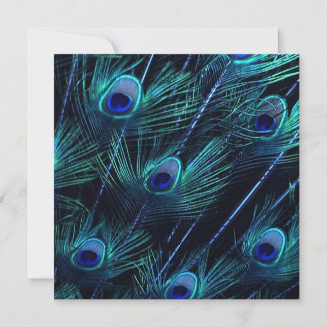 Invitation Royal Blue Silver Royal Indian Peacock Mariage (Devant)