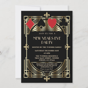 Invitation Royal Casino Las Vegas Great Gatsby Nouvel An Eve