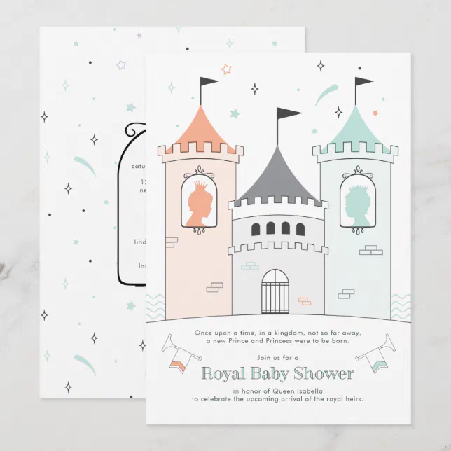 Invitation Royal Castle Boy Girl Baby Shower Jumeau Zazzle fr invitation-royal-castle-boy-girl-baby-shower-jumeau-zazzle-fr