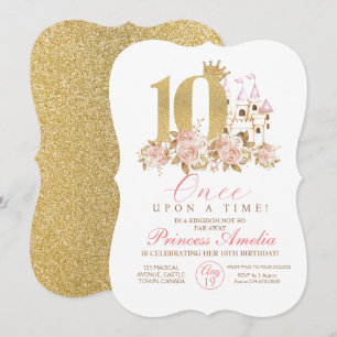 Invitation Royal Little Princess 10e anniversaire