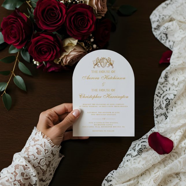 Invitation Royal Muse Médiéval Imaginaire Plum Floral Mariage (Royal Muse Medieval Fantasy Plum Floral Wedding Invitation)