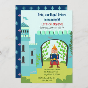 Invitation Royal Prince Boy fête d'anniversaire