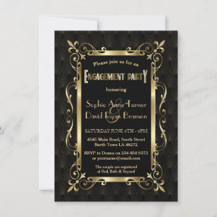 Invitation Royal Roaring 20s Gold Art Déco