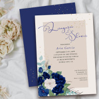 Royal Rose Blue Ivory Floral Lingerie Douche