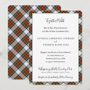 Invitation Royal Stewart Robe Clan Tartan Scottish Plaid