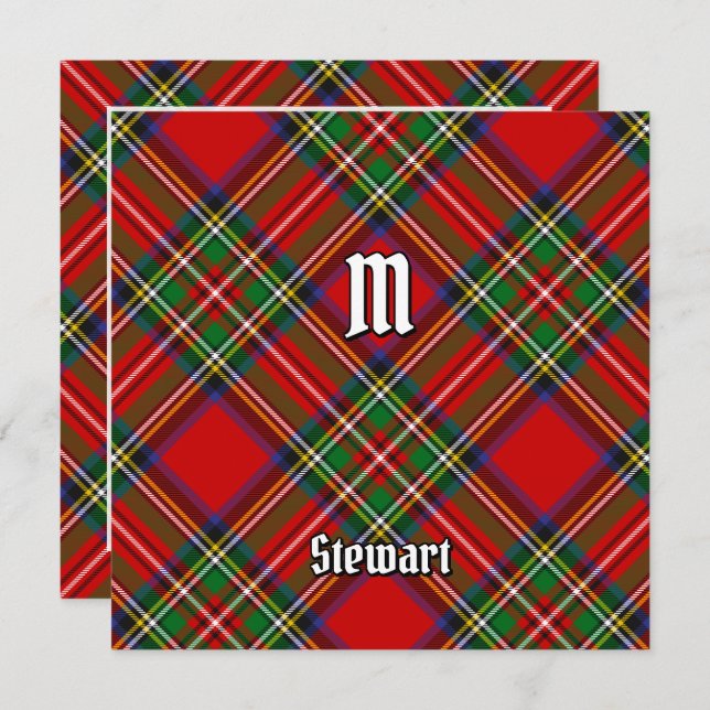 Invitation Royal Stewart Tartan (Devant / Derrière)