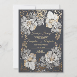 Invitation Royal Vintage Floral Art Nouveau Mariage