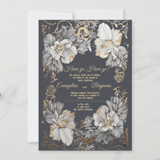 Invitation Royal Vintage Floral Art Nouveau Mariage