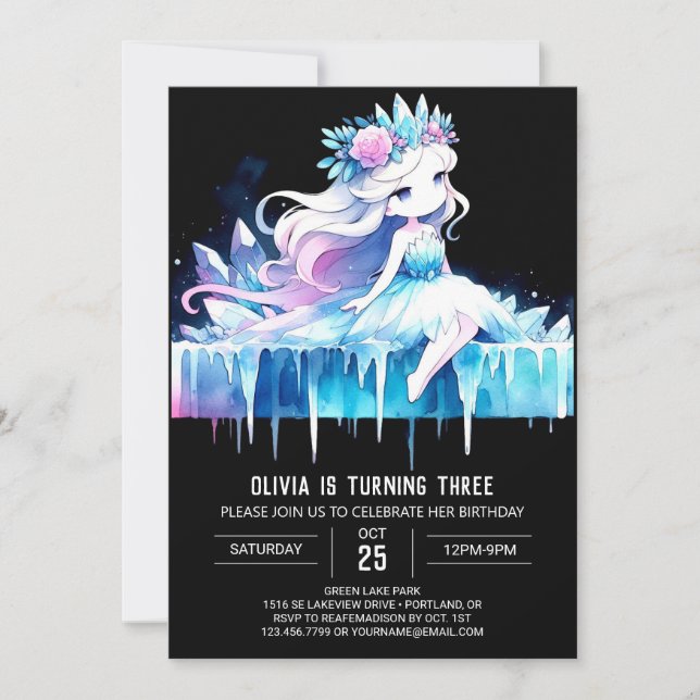 Invitation Royal Whimsy Princess Anniversaire (Devant)