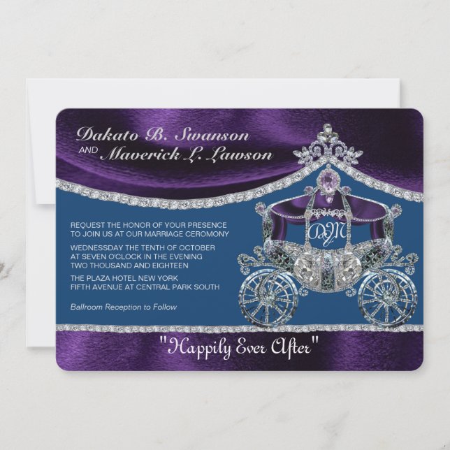 Invitation Royale de Conte de Fées (Devant)
