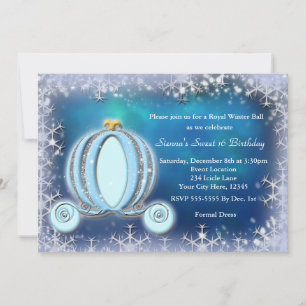 Invitation royale pour le carrosse de Cendrillon a