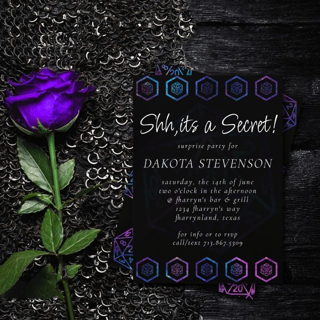 Invitation RPG Dice | Nebula Old School Tabletop Roleplayer (Créateur téléchargé)