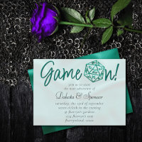 RPG Game On | Teal Green Retro Tabletop Gamer Dice