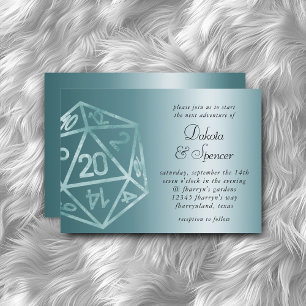 Invitation RPG Luxe   Aqua Sheen Imaginaire Tabletop Gamer Di