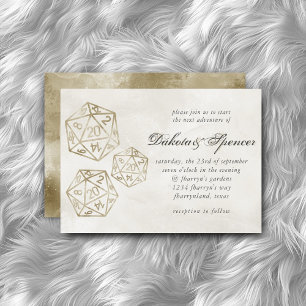 Invitation RPG Luxe   Gold Smoke Imaginaire Tabletop Gamer Di
