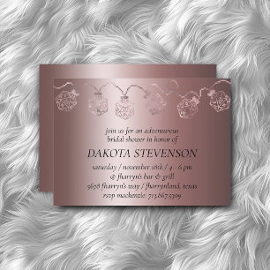 Invitation RPG Luxe Mauve Sheen Tabletop Gamer Dice Lights