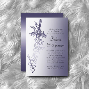 Invitation RPG Sword Luxe   Gamer PnP Tabletop Imaginaire vio