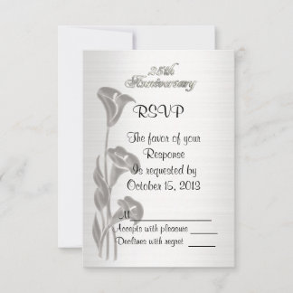 Invitation RSVP 25e anniversaire du Mariage