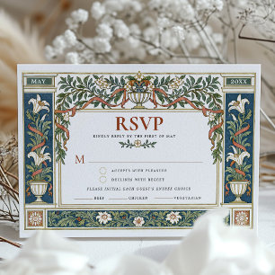 Invitation RSVP Art nouveau Lily Mariage