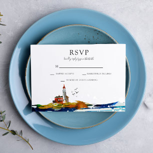 Invitation RSVP au bord de la mer