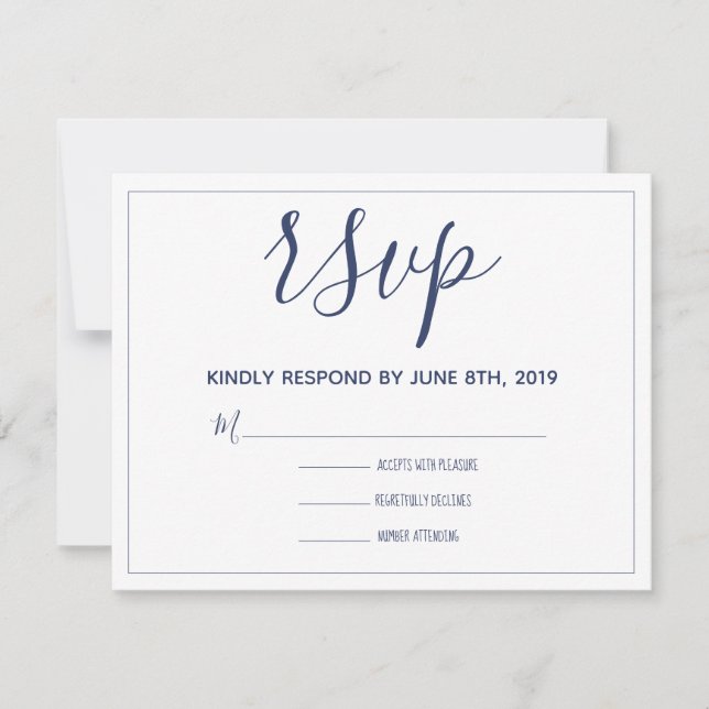 Invitation RSVP au dîner de répétition (Devant)