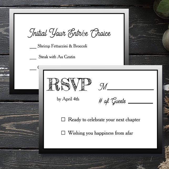Invitation RSVP au mariage & Choix de plats (Créateur téléchargé)