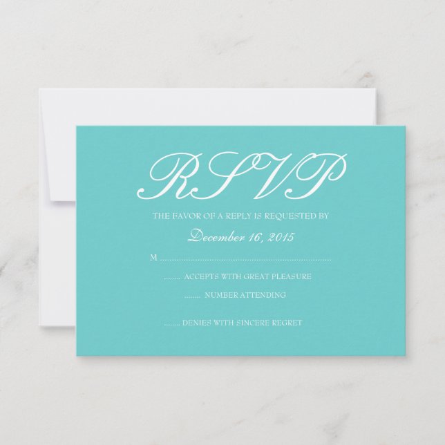 Invitation RSVP Card-RSVP-turq (Devant)