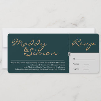 INVITATION & RSVP COMBINÉ| Calligraphie simple