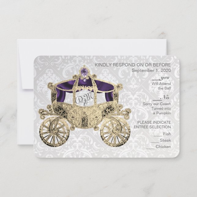 Invitation RSVP Conte de Fée Royal (Dos)