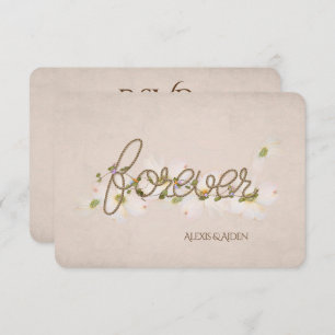 Invitation RSVP-corde pour toujours avec des fleurs