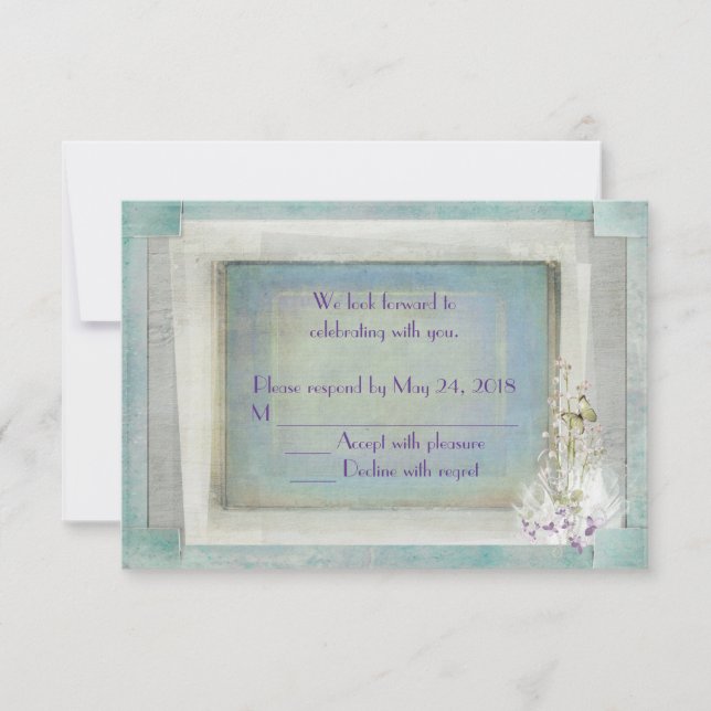 Invitation RSVP de mariage au muguet (Devant)