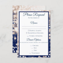 RSVP de mariage d'automne - Champagne et Nuit