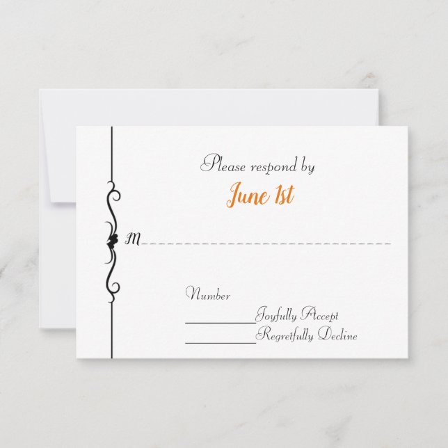 Invitation RSVP de mariage moto et cœurs (Devant)