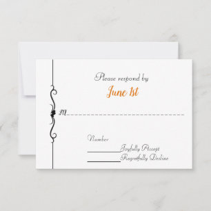 Invitation RSVP de mariage moto et cœurs