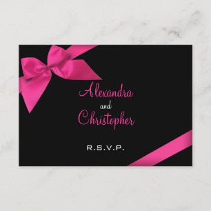Invitation RSVP en ruban rose