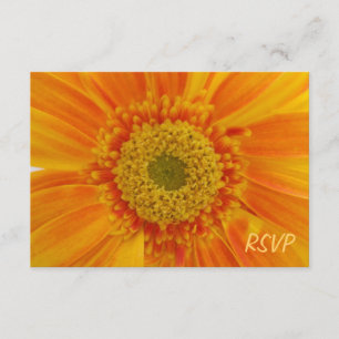 Invitation RSVP Fleur Orange