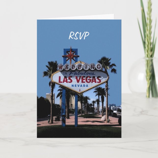 Invitation RSVP Las Vegas Wedding Card (Devant)
