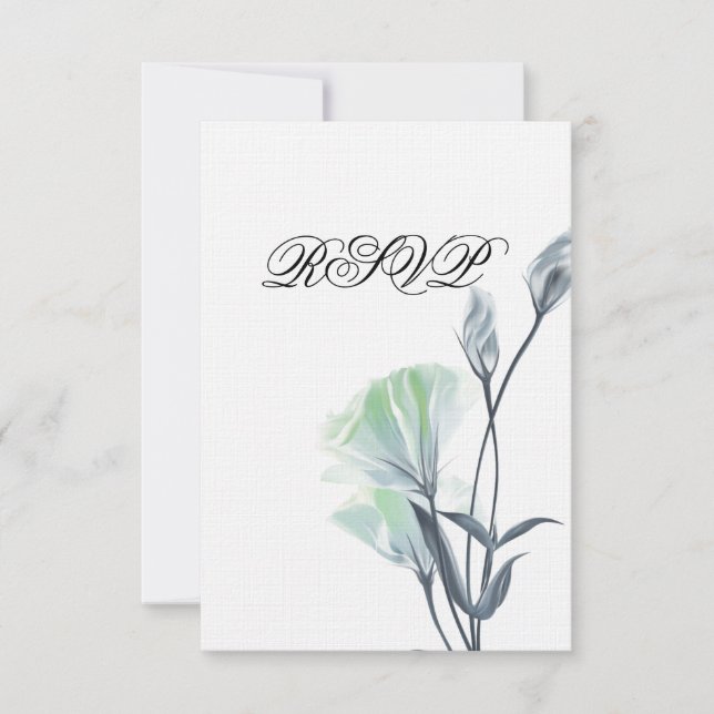 Invitation RSVP Lune turquoise (Devant)