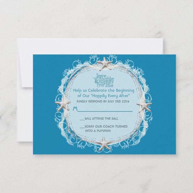 Invitation RSVP pour Conte de Fées Sous la Mer (Dos)