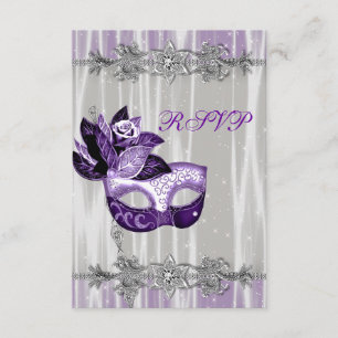 Invitation RSVP pour la soirée masquée Purple Spar