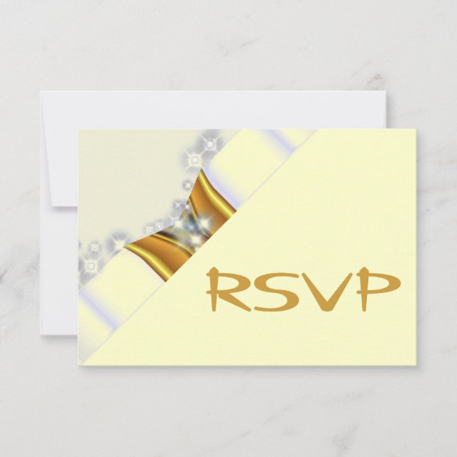 Invitation RSVP pour la verrière dorée (Devant)