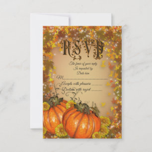Invitation RSVP pour l'invitation de mariage d'automne "Coule