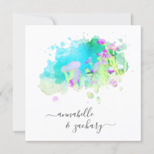 Invitation *~* RSVP QR Cherub Bird AR15 Mariage FLORAL